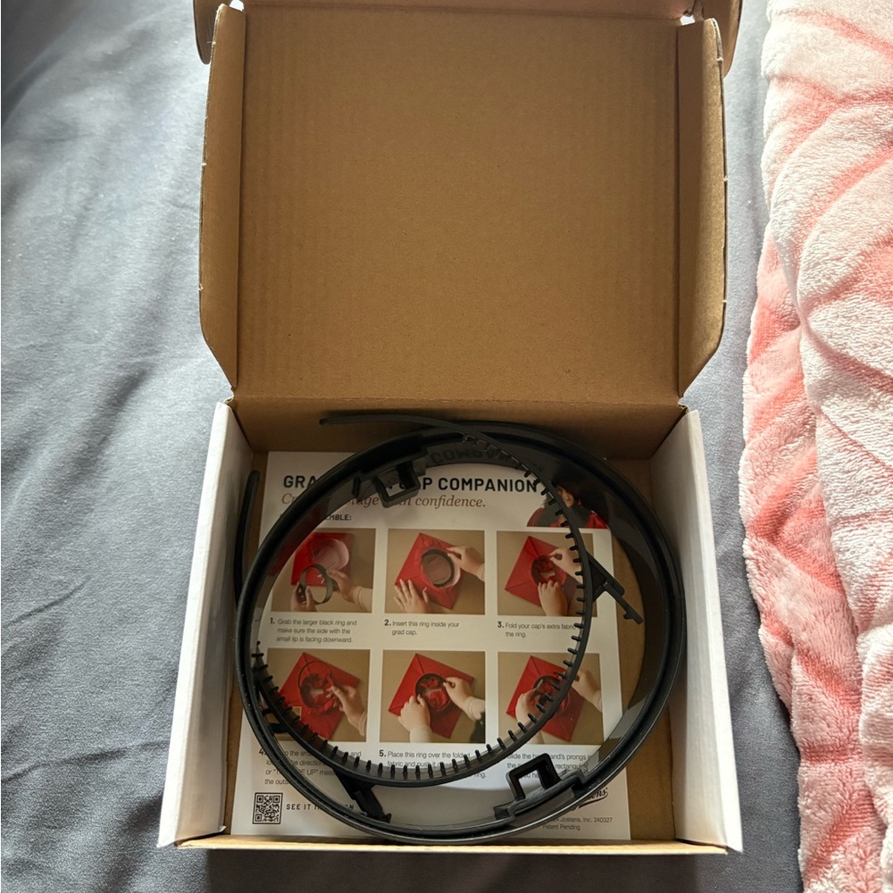 Black Graduation Cap Headband Adapter
